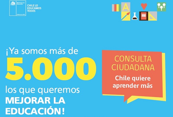 Más de 5 mil personas participaron en los primeros días de la Consulta “Chile quiere aprender más”