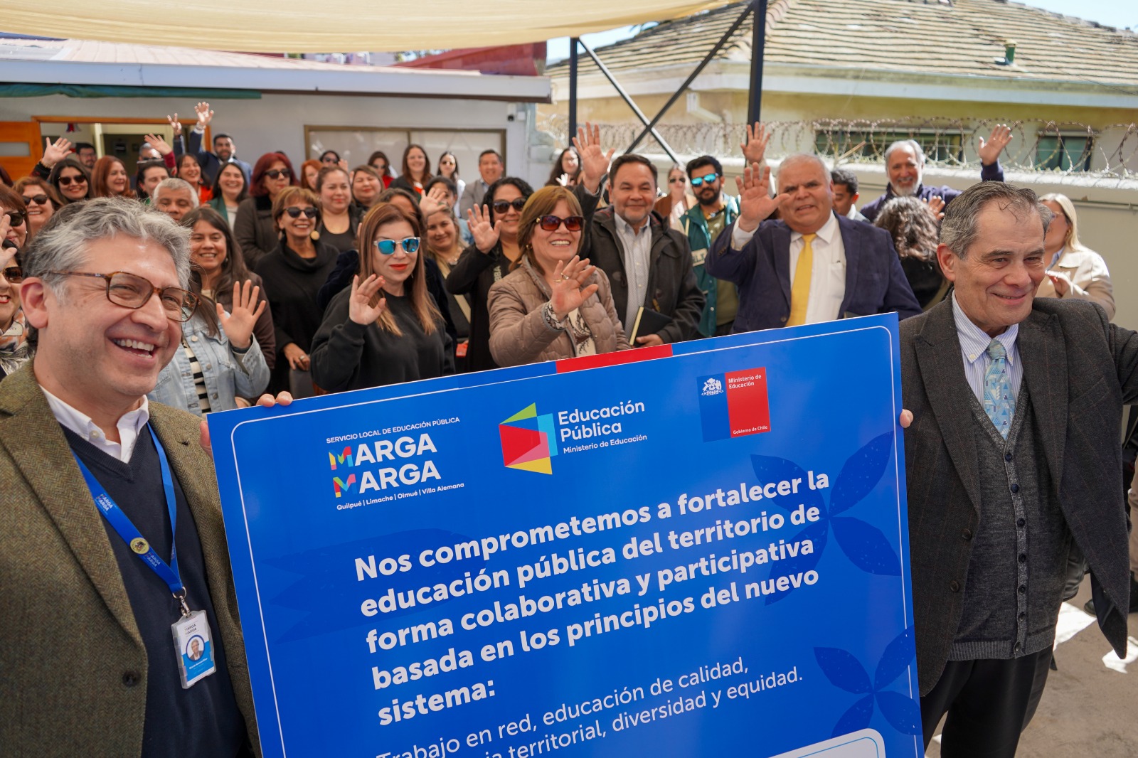 Director Egaña y autoridades locales refuerzan compromisos del traspaso en el SLEP Marga Marga